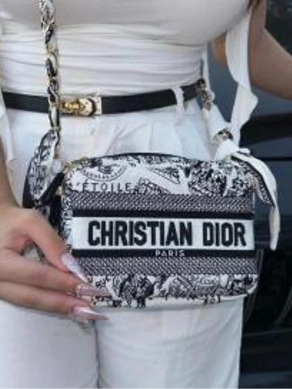 DIOR Beauty Cosmetic Bag Converted to Crossbody; Includes 2 Straps - Picture 6 of 6